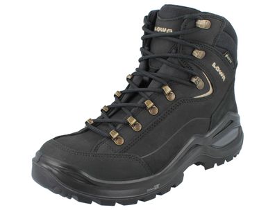 LOWA Renegade EVO GTX Damen Wanderstiefel schwarz champagne Nubukleder
