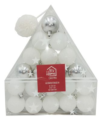 Weihnachtsbaumkugeln 20er-Set 4cm Christbaumschmuck Weihnachtsdeko Baumschmuck