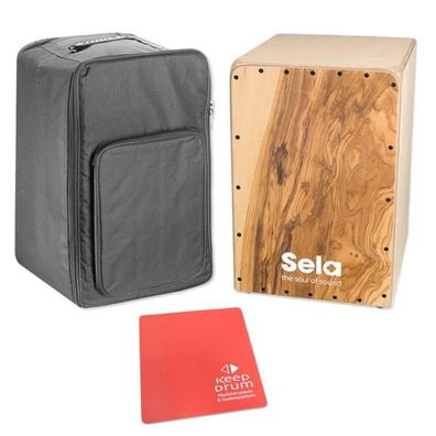Sela Cajon SE-MC1 Maestro Olea mit Tasche und Sitzpad Rot