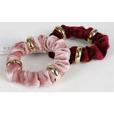 48x Haarband Scrunchies Bänder Farben Zopfgummis Mädchen Schmuck Reifen Damen