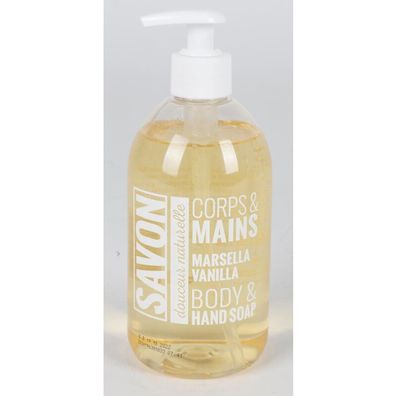 12x 500ml Savon Flüssigseife Spender Marsella Vanilla Körper & Hände waschen