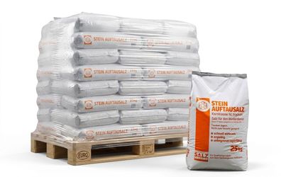Steinauftausalz 40x 25 kg Kornklasse M trocken – Premium Streusalz