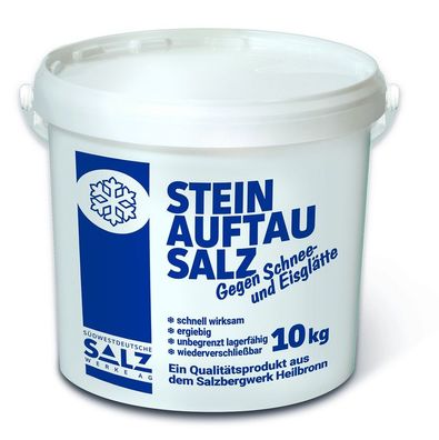 Steinauftausalz 10 kg Eimer Kornklasse EF trocken – Premium Streusalz