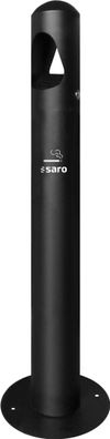 SARO Standascher RANA schwarz 290x290x1000 mm Edelstahl abschließbar