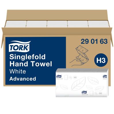 Tork Zickzack Papierhandtécher Advanced H3 2-lagig weiß 15 x 250 Stéck
