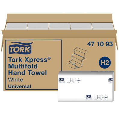 Tork Xpress Multifold Papierhandtécher H2 1-lagig weiß 17 x 250 Técher