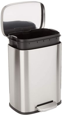 Amazon Basics Mélleimer 12 L Edelstahl mit Soft-Close-Fußpedal fér Bad Kéche