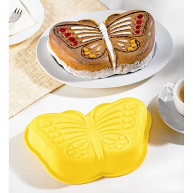 3D Backform Schmetterling 28x18x5 cm Kuchenform Silikon Form Kindergeburtstag