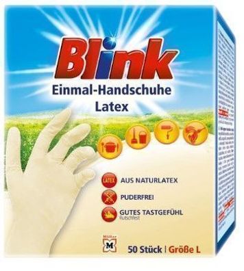 Premium Schutzhandschuhe Groesse L, Packung mit 50 Stueck
