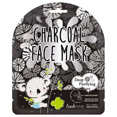 LOOK AT ME Charcoal Face Mask reinigende Gesichtsmaske in einem Blatt 1pc