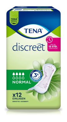 TENA Discreet Einlagen Inkontinenz Normal, 12 Stück