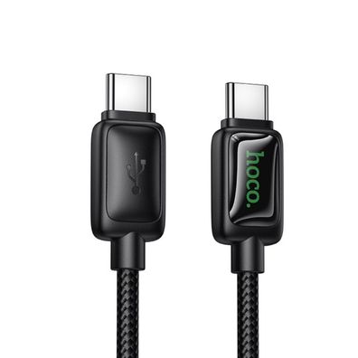 Hoco USB C auf USB C Kabel 1,2 m 60 W 3 A PD QC3 LCD schwarz