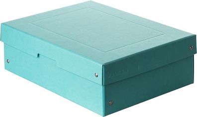 Original Falken PureBox Pastell. Made in Germany. 100 mm hoch DIN A4 blau. Aufbewahru