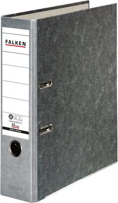 Original Falken Recycling-Ordner Wolkenmarmor. Made in Germany. 8 cm breit DIN A4 gra