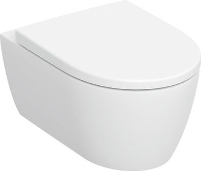 Geberit GE iCon Set WWC, Tiefsp., geschl. Form TurboFlush, m. WC-Sitz, T:53cm, weiß