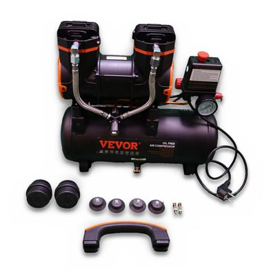 VEVOR Kompressor 8L Druckluftkompressor 900W ölfrei 70dB leise