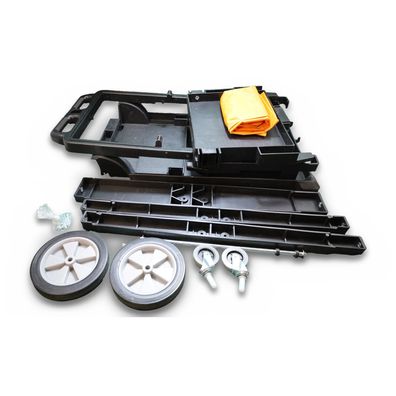 VEVOR Reinigungswagen Putzwagen 3 Fächer 90,7 kg Schwarz PP