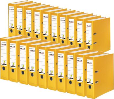 Original Falken 20er Pack PP-Color Kunststoff-Ordner. Made in Germany. 8 cm breit DIN