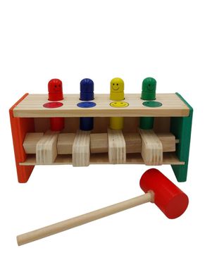 Holzspielzeug Hammerspiel Klopfspiel Motorik Spielzeug für Kinder Koordination