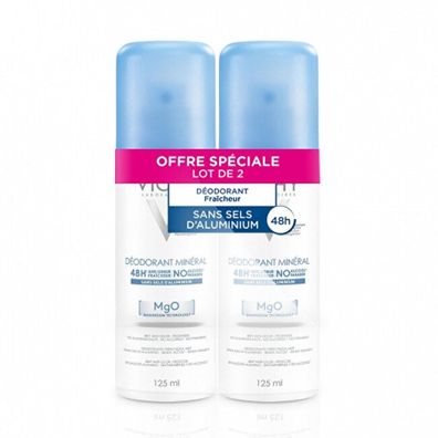 Mineral Deodorant Spray 48H ( eodorant Mineral ) 2 x 125 ml