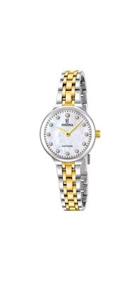 Festina Mademoiselle Damenuhr Beige Bicolor Edelstahl F20792/1