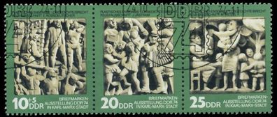 DDR Zusammendruck Nr WZd305 gestempelt 3ER STR X12FE1A