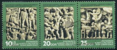 DDR Zusammendruck Nr WZd305 gestempelt 3ER STR X12FE26