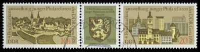 DDR Zusammendruck Nr WZd332 gestempelt 3ER STR X13661E