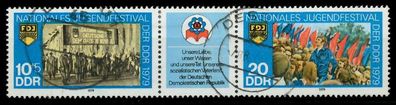 DDR Zusammendruck Nr WZd412 gestempelt 3ER STR X14265A