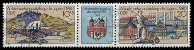 DDR Zusammendruck Nr WZd454 gestempelt 3ER STR X14D77A