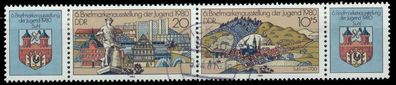 DDR Zusammendruck Nr WZd456 od WZd458 gestempelt 3ER STR X14D7AE