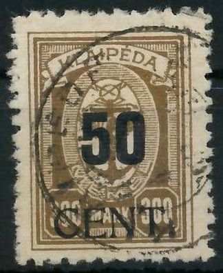 MEMEL 1923 Nr 198 gestempelt gepr. X472DE2