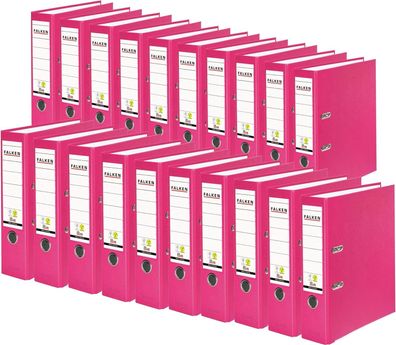 Original Falken 20er Pack PP-Color Kunststoff-Ordner. Made in Germany. 8 cm breit DIN