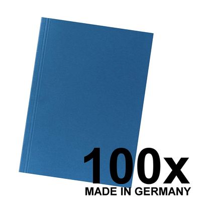 100x Falken Aktendeckel 80004120 BLAU aus Recycling-Karton für DIN A4 Blauer Engel He
