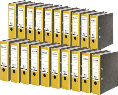 Original Falken 20er Pack Recycling-Ordner Wolkenmarmor. Made in Germany. 8 cm breit