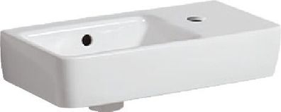 Geberit Handwaschbecken Renova Compact asym. m Hahnloch R mit ÜL 500x250mm weiß