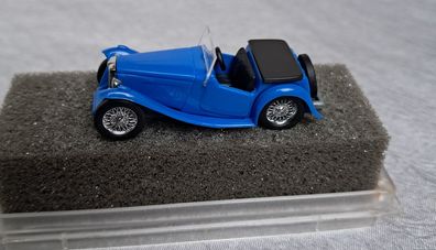 MG Midget TC offen in blau , Praline