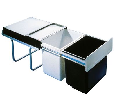Hailo Mülleimer Küche Einbau ab 40cm Schrankbreite 2x 18 L Mültrennung Abfall