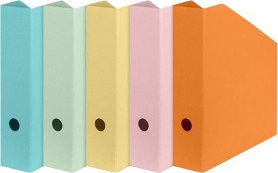 Original Falken 5er Pack Vegan Stehsammler Pure Pastell. Made in Germany. Zeitschrift