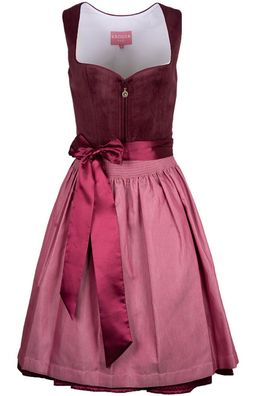 Dirndl Royce 60cm Länge bordeaux - Größe: 40