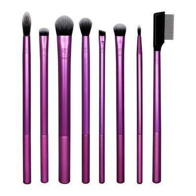 Real Techniques Augen Make-up Pinselset, 8-teiliges Profi-Set für tägliche Anwen