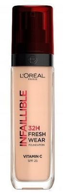 L'Oreal Paris Infaillible 32H Fresh Wear Foundation 125 Natürliche Beige, 30 ml