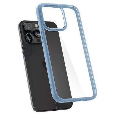 Spigen Crystal Hybrid Hülle für iPhone 15 Pro Max - transparent-blau