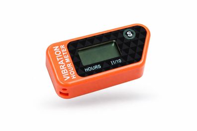 Betriebsstundenzähler kabelloser Stundenzähler vibration hour meter orange