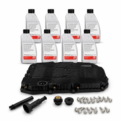 8L Automatikgetriebe Öl + Ölwanne Hydraulikfilter für Mercedes 9G-Tronic 725.0