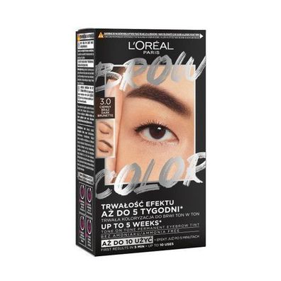 L'Oreal Paris Augenbrauen Färbeset in Intensiv Dunkelbraun 3.0 für langanhaltend