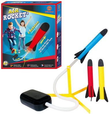 Paul Günther 1556 - Raketen-Spiel Air Rocket² mit Startpumpe und 3 Raketen aus Schaum