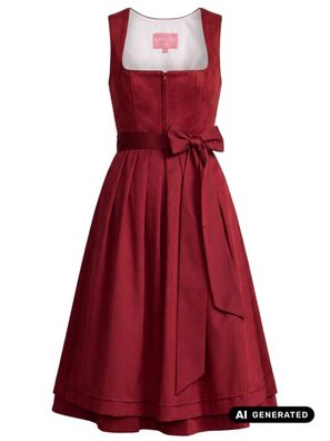 Dirndl Tia 70cm Länge rot