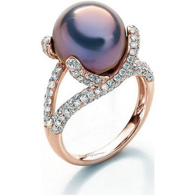 Luna-Pearls - 005.0951 - Ring - 750 Roségold - Süßwasser-Zuchtperle Ming 12,5-13mm