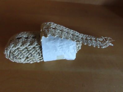 Borde Bordüre Band Häkelborde hell braun 3 cm breit ca. 2,7m lang